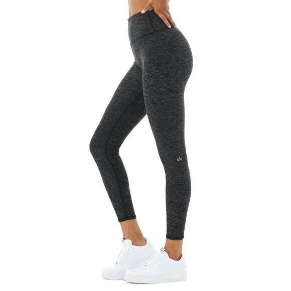 ALO YOGA Heathered Gray Activewear 7/8 Leggings Womens Size Small - Picture 1 of 5